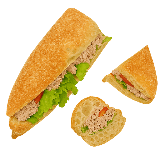 Bocadillo de atún picante